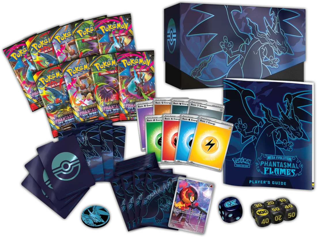 Phantasmal Flames Elite Trainer Box - contenido